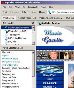 Mozilla Firebird with RSS Reader Screenshot Mozilla Firebird with RSS Reader